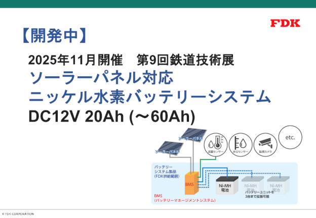 ソーラーパネル対応ニッケル水素バッテリーシステム