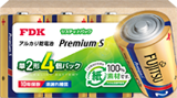 富士通アルカリ乾電池 Premium S「サスティナパック」単2形4個パック